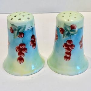 Vintage HandPainted Berries Salt & Pepper Shakers